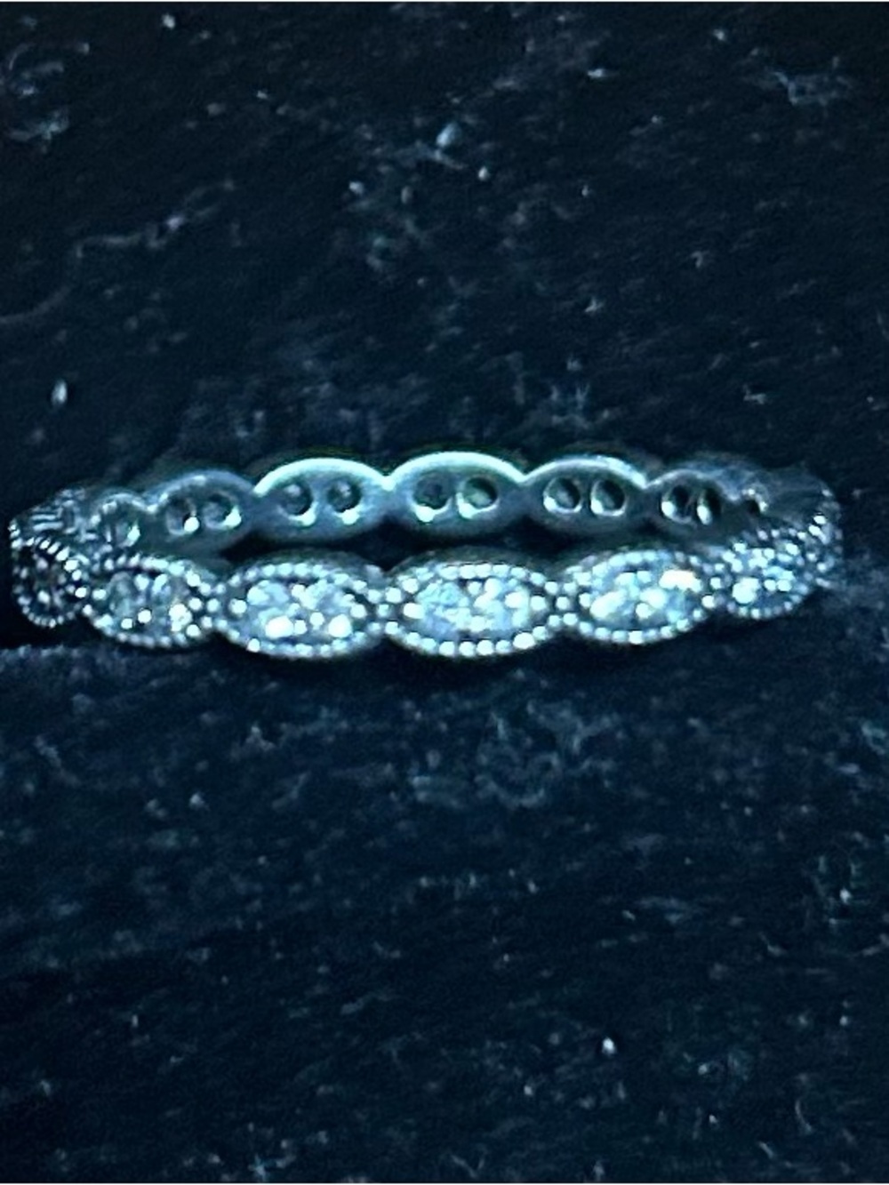 PANDORA Retired “Her Majesty”CZ Sterling Silver Ring Size 8.5 / 58